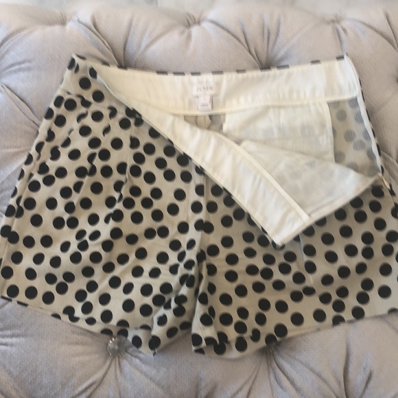 J Crew tan and black polka dot shorts. - Picture 3 of 3